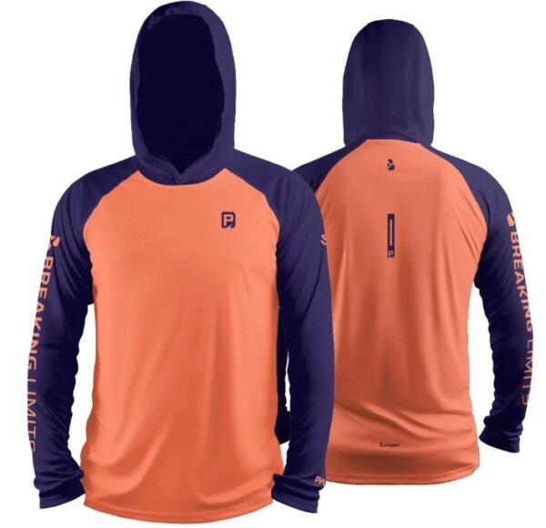 Remera Limits Combinada Naranja-Azul