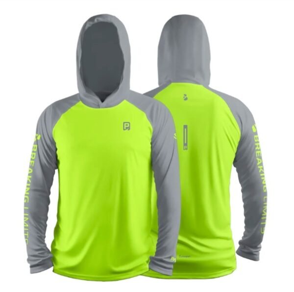 Remera Limits Combinada Lima-Gris